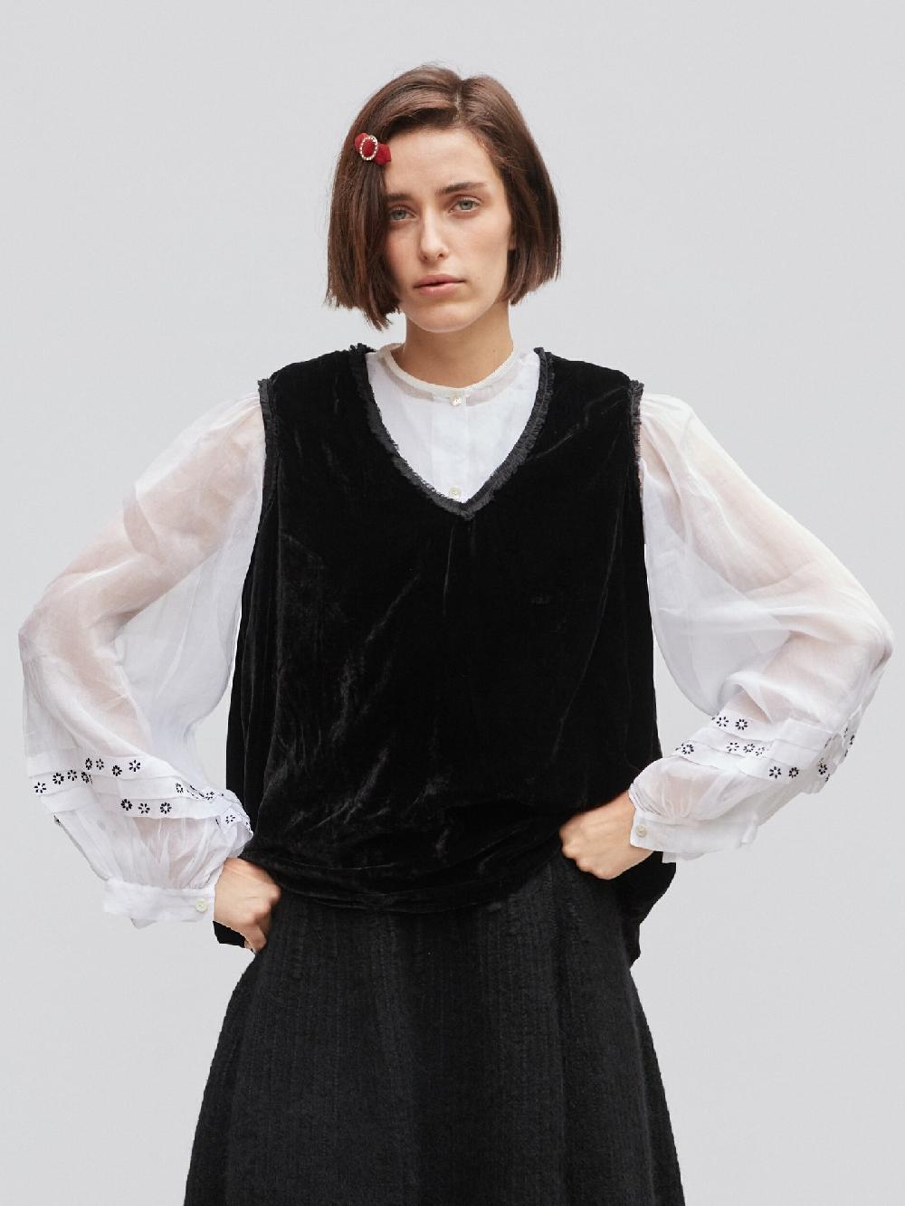 Jupe By Jackie Monk - Black 100% Silk Velvet