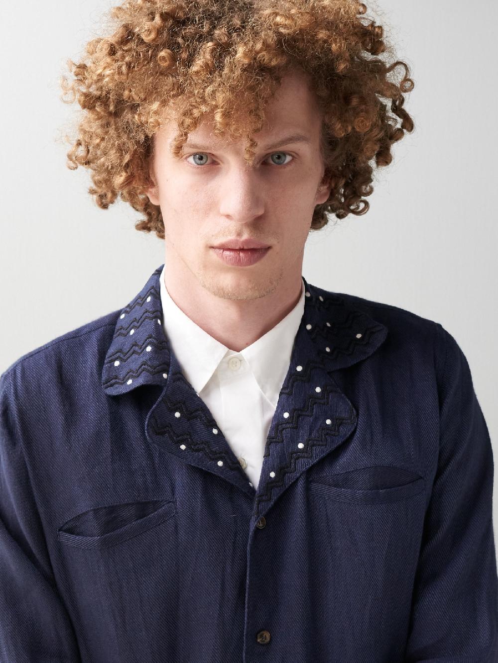 Jupe By Jackie Murell - Navy Linen Wool Blend