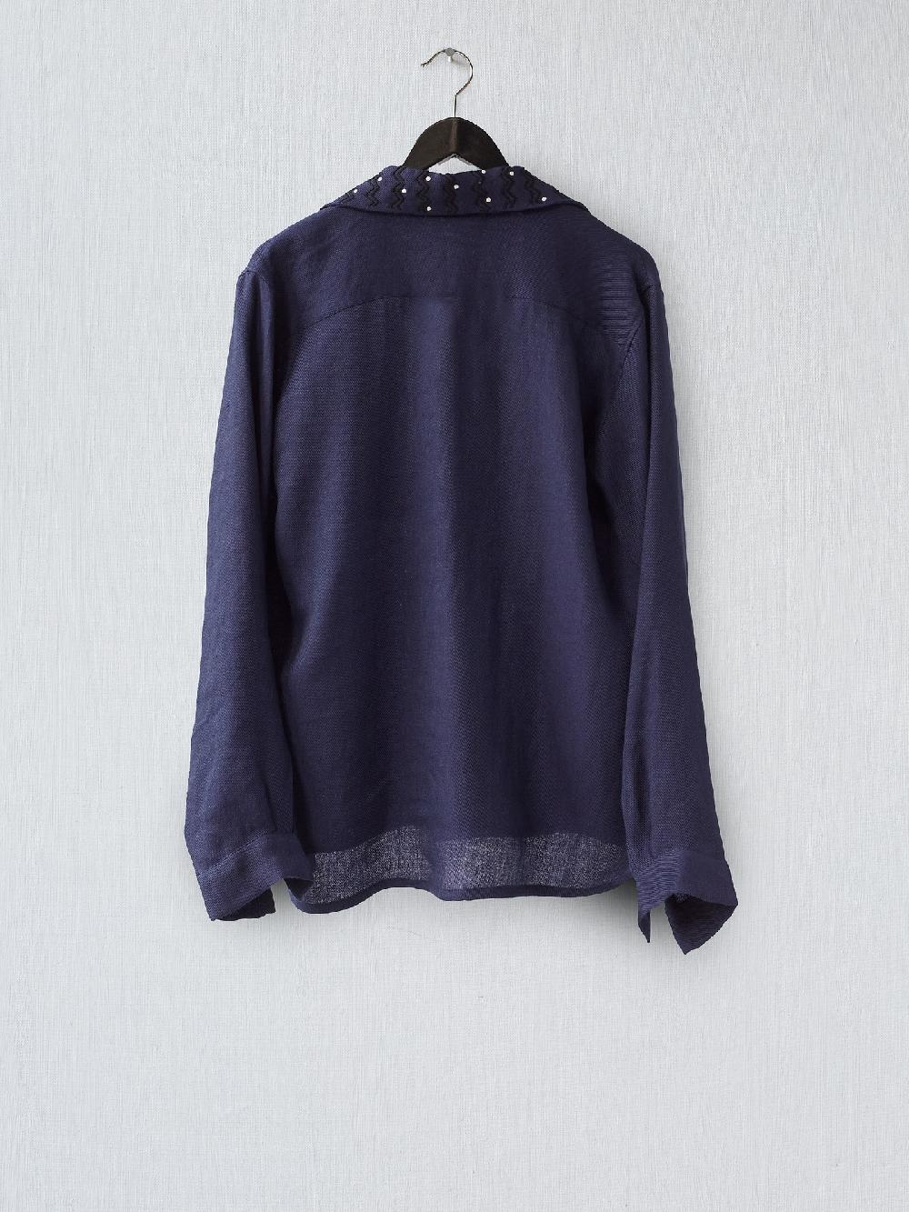 Jupe By Jackie Murell - Navy Linen Wool Blend
