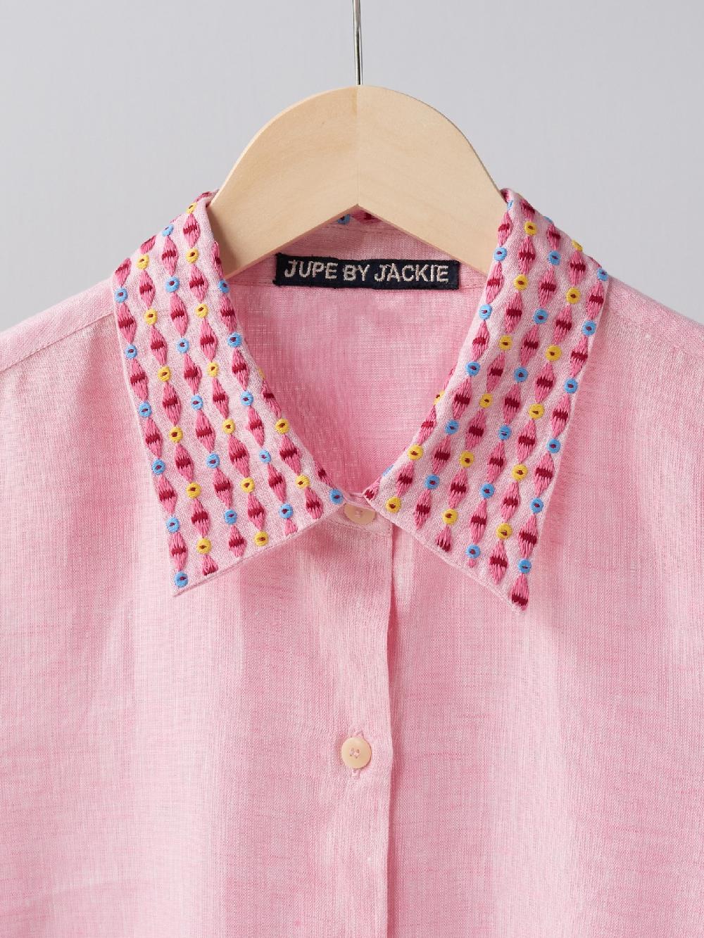 Jupe By Jackie Nella - Pink Cotton Linen Blend
