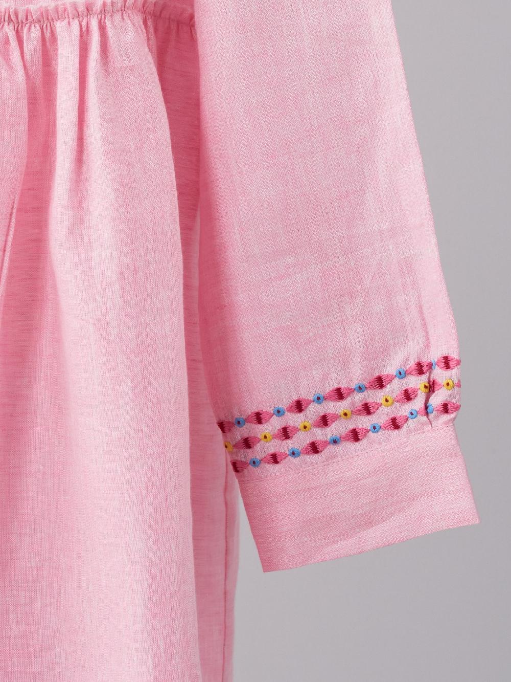 Jupe By Jackie Nella - Pink Cotton Linen Blend