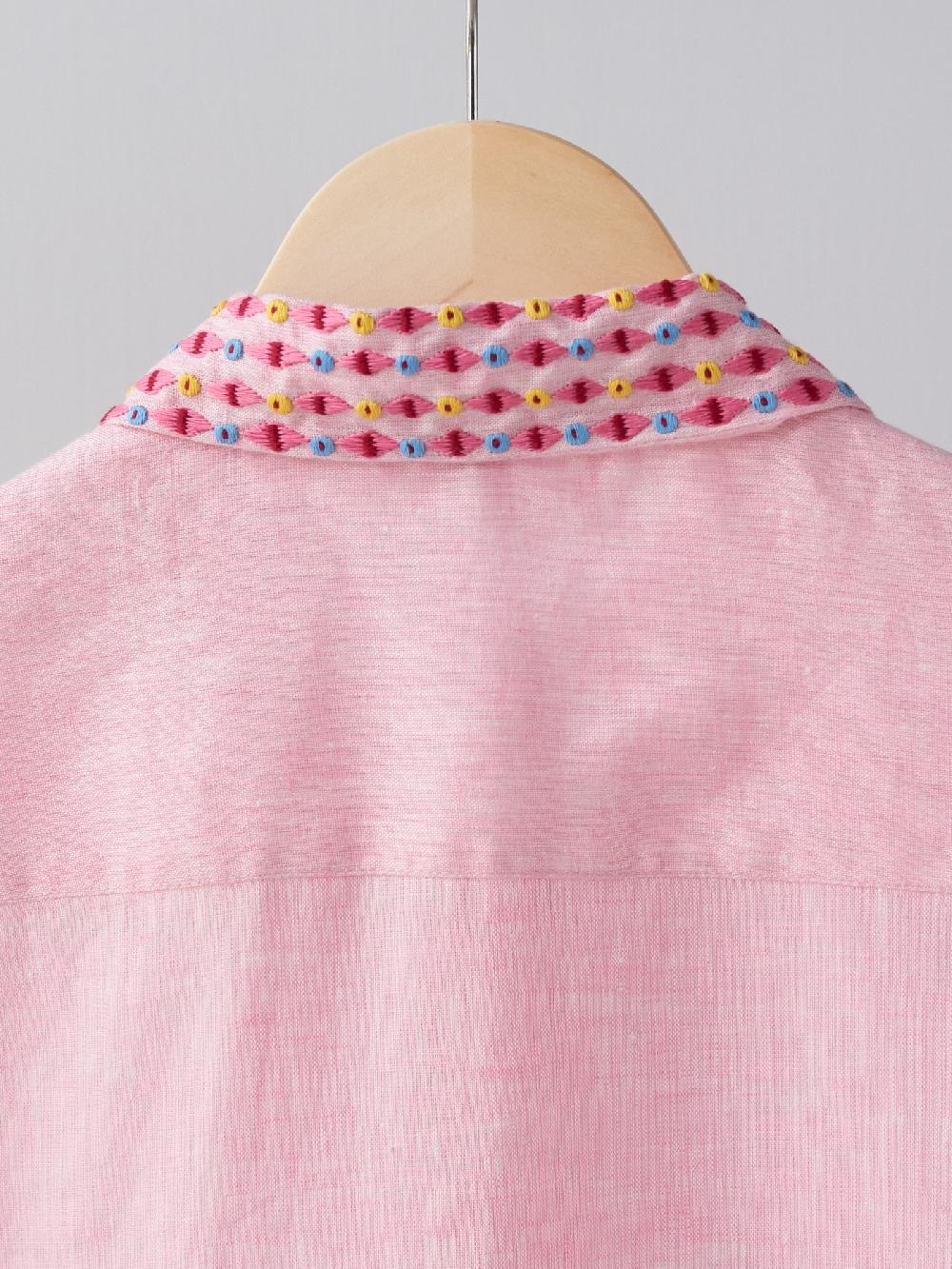 Jupe By Jackie Nella - Pink Cotton Linen Blend