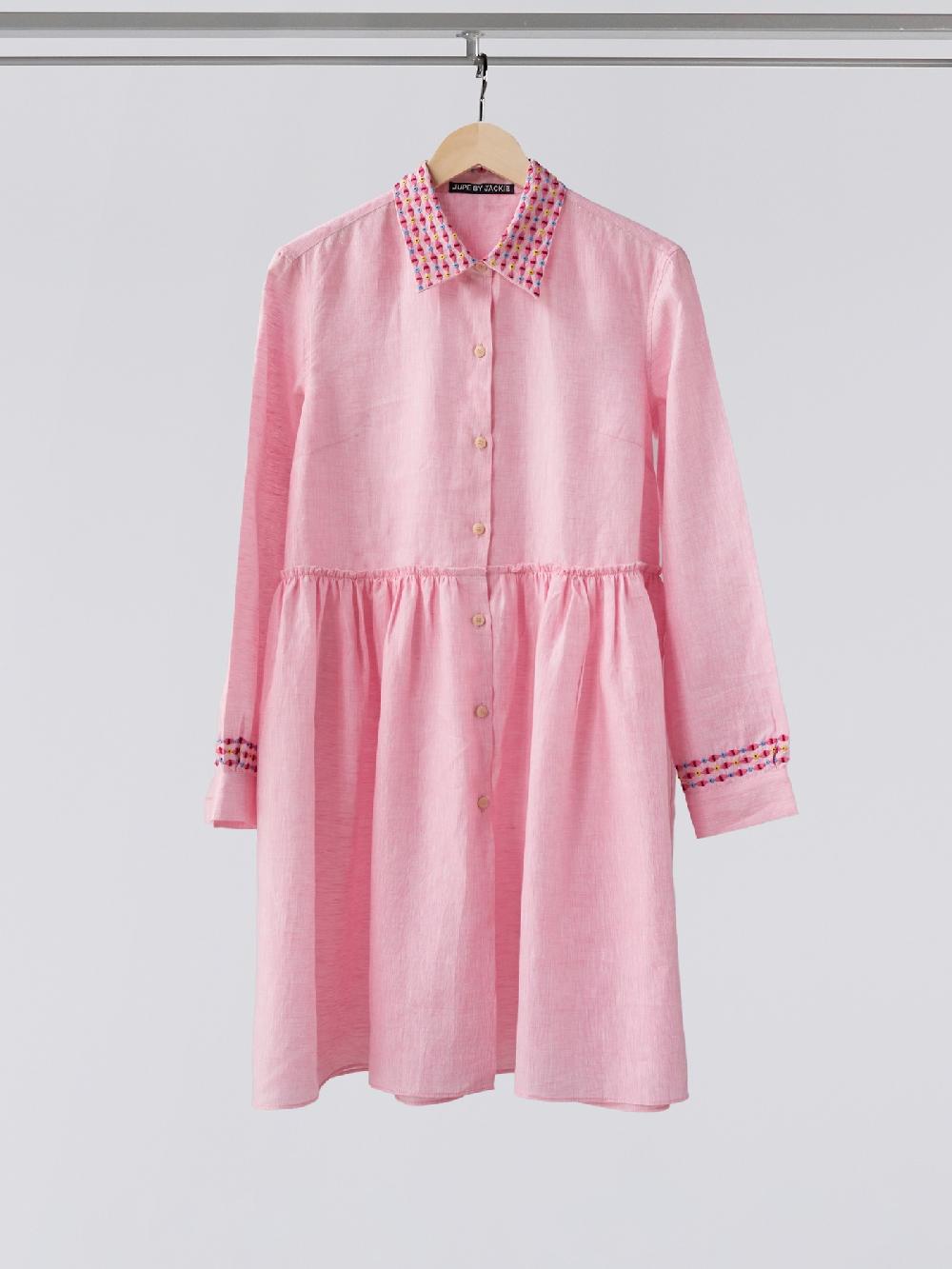 jupe by jackie Nella - Pink cotton linen blend