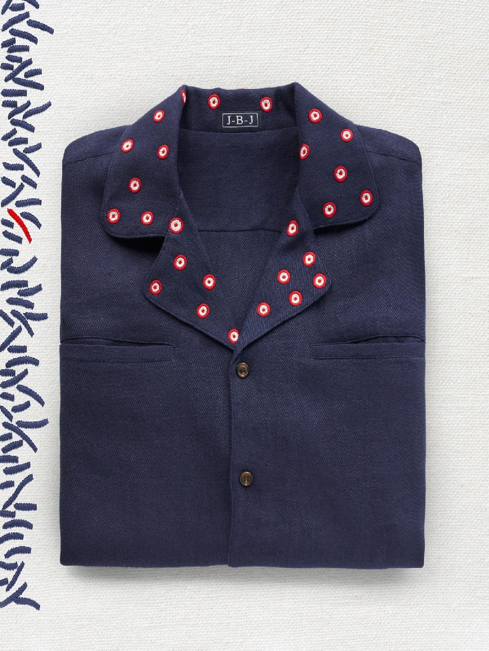 jupe by jackie Niland - Navy linen wool blend