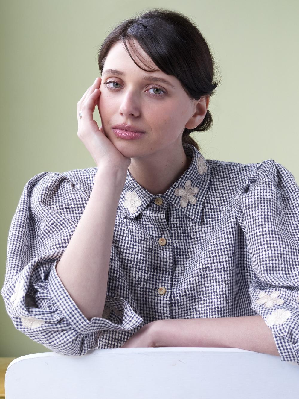 Jupe By Jackie Omiro T - Navy 100% Linen