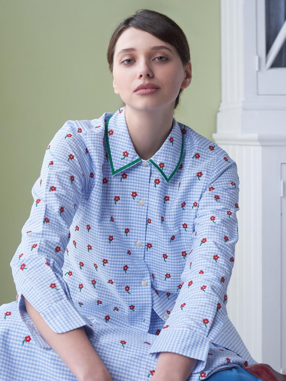 jupe by jackie Paia - Blue checks 100% cotton
