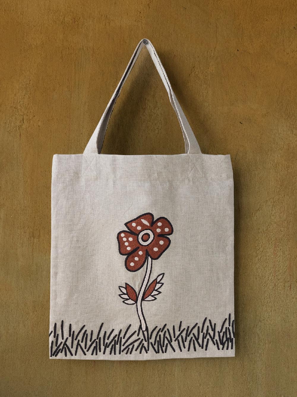 jupe by jackie Pansy - Beige 100% linen Floral