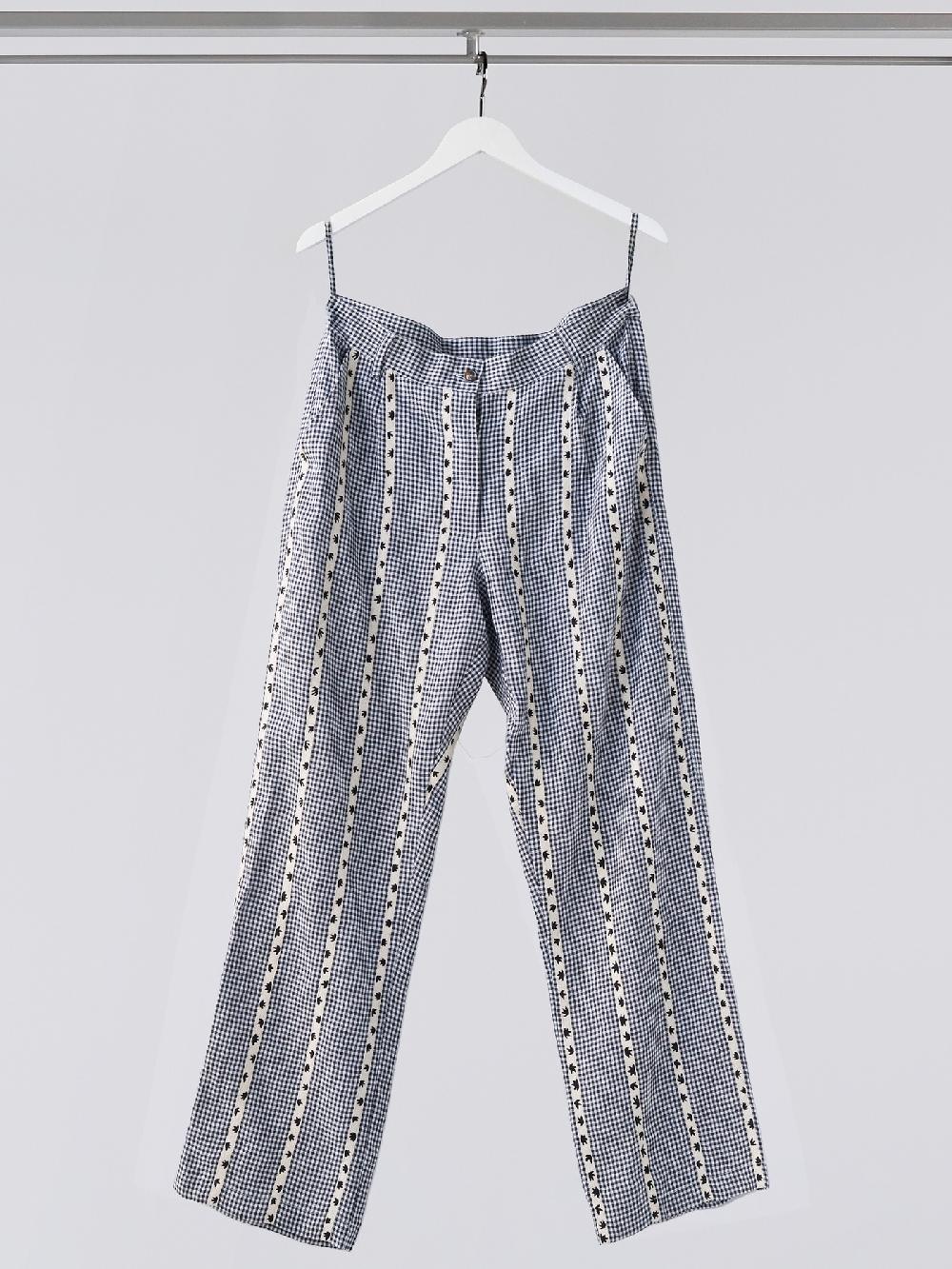 jupe by jackie Parry - Black checks 100% linen Pants