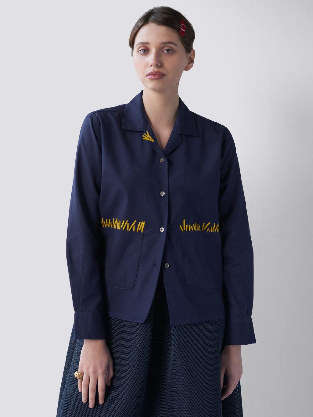 Jupe By Jackie Payiru - Navy Cotton Linen Blend