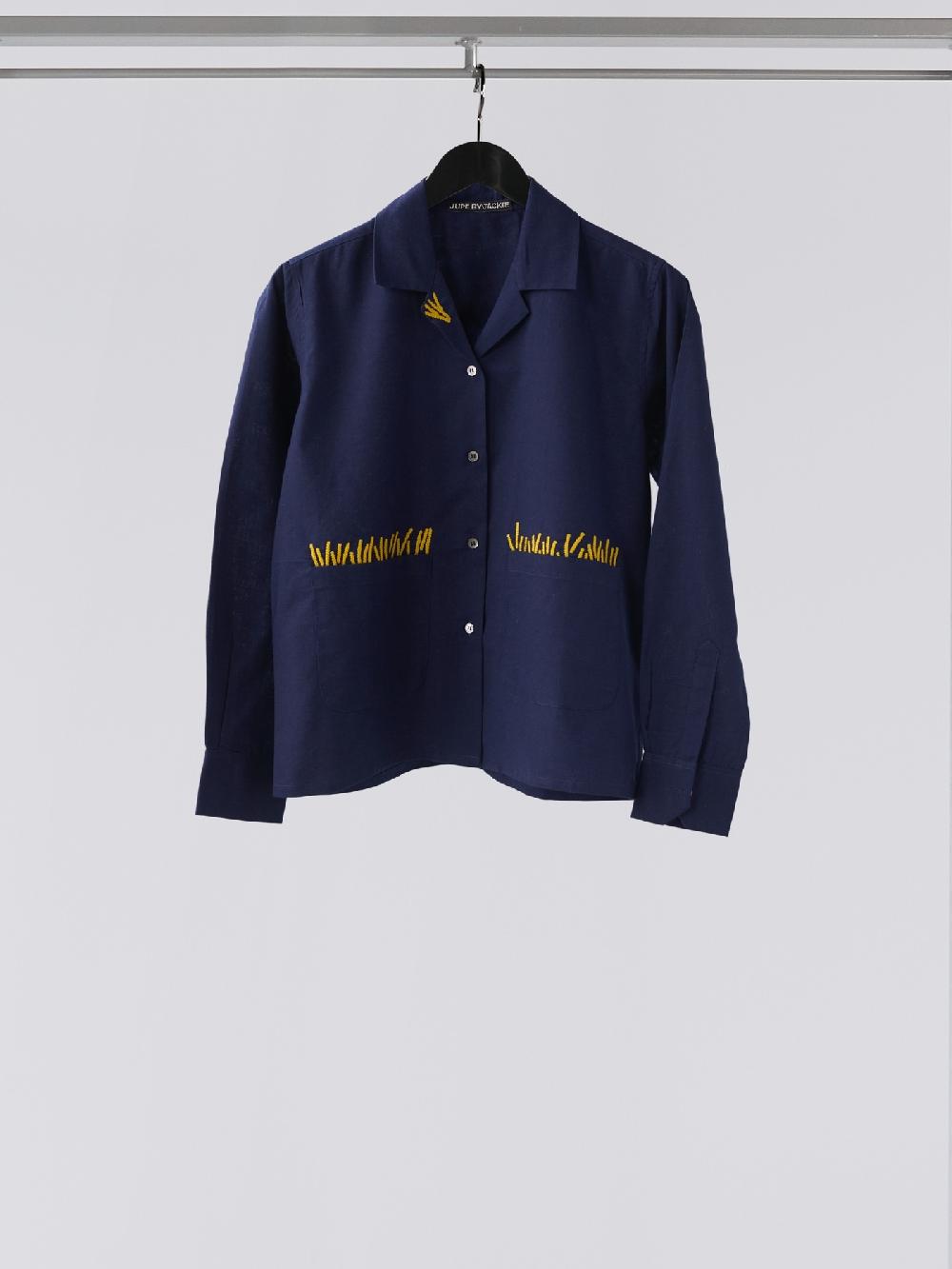 jupe by jackie Payiru - Navy cotton linen blend