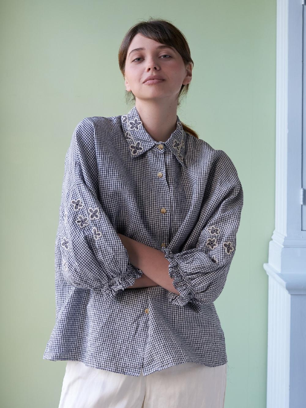 jupe by jackie Peck II - Navy 100% linen Point