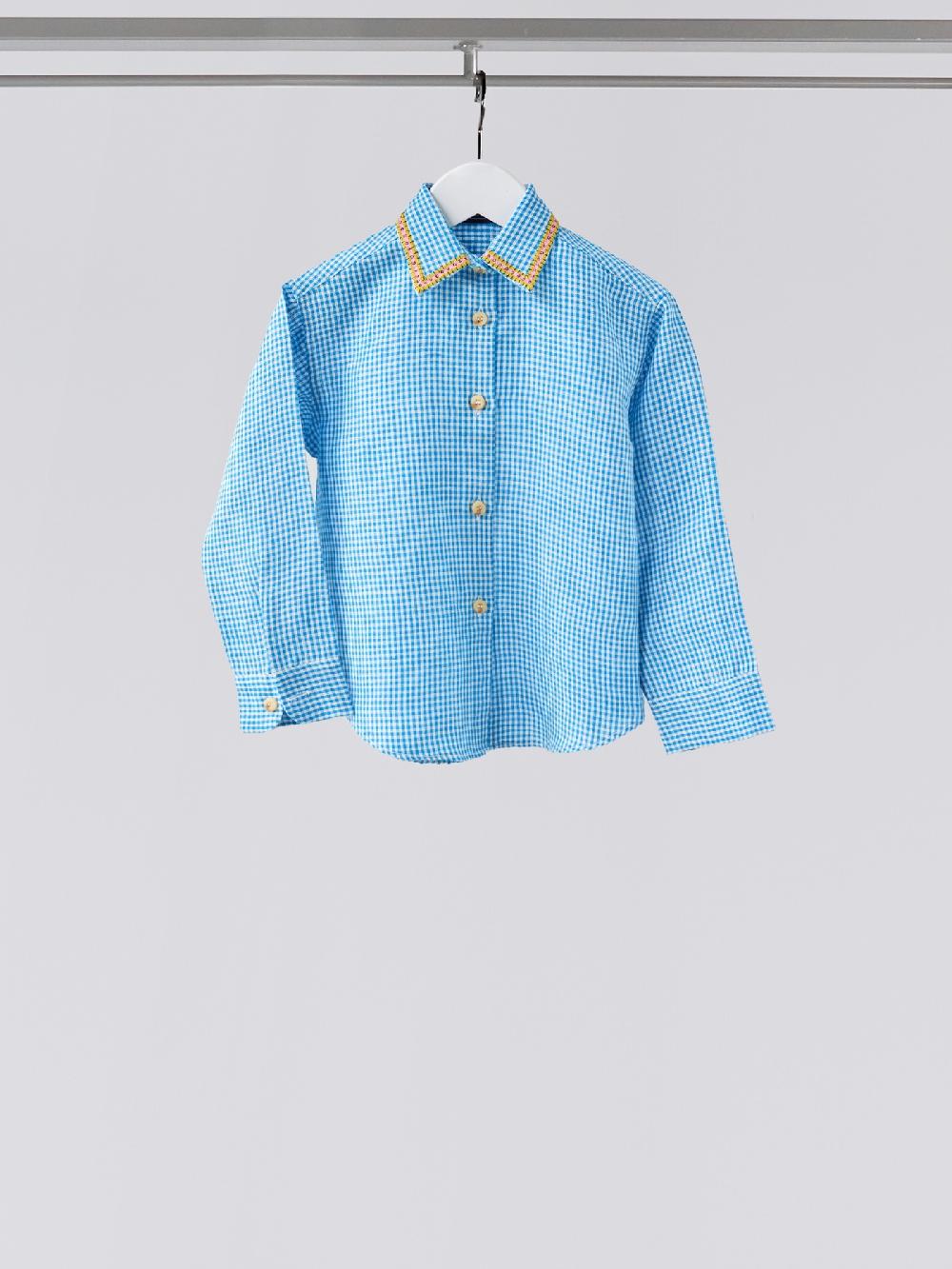 jupe by jackie Picka Mini me - Blue 100% linen