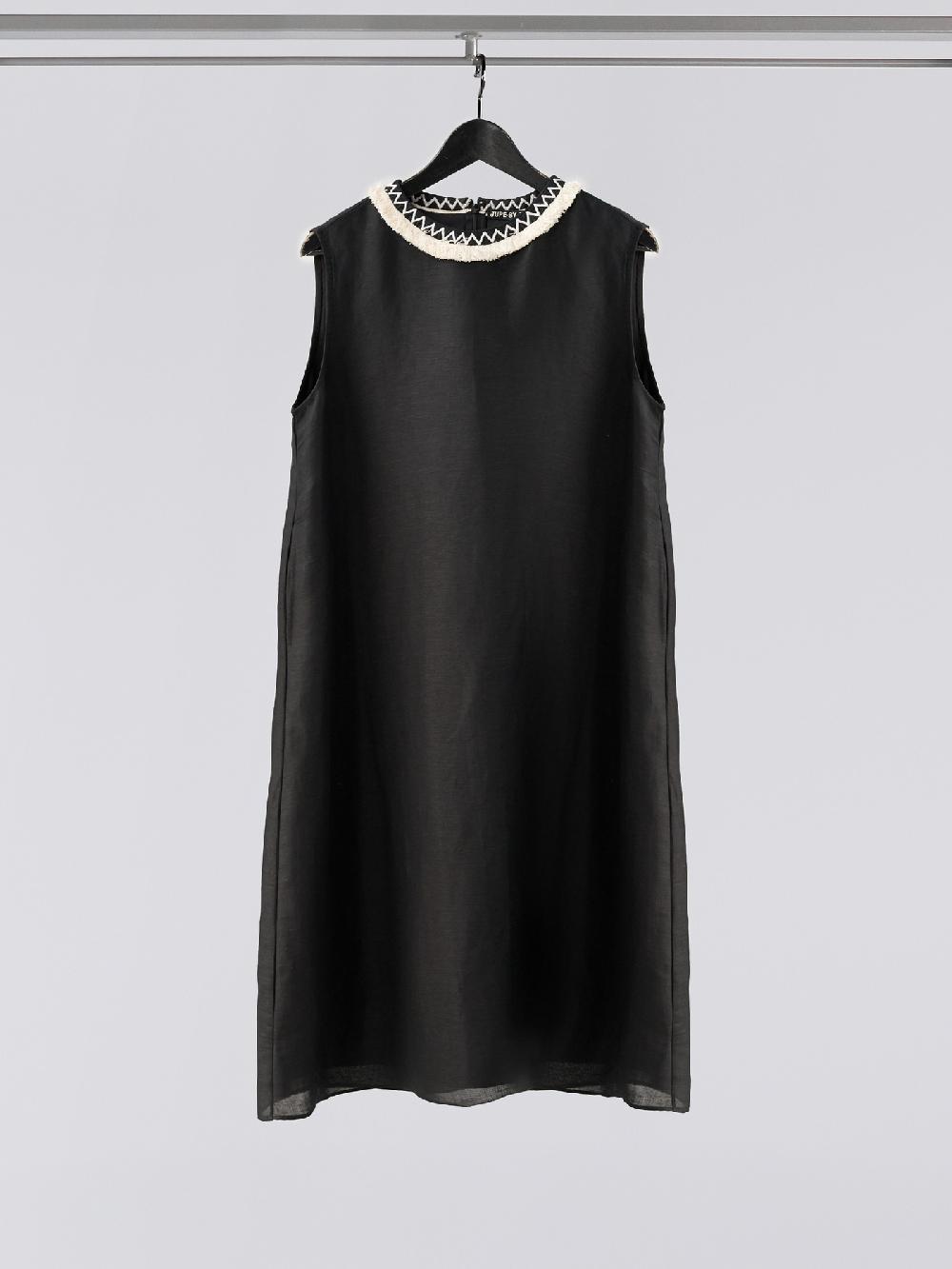 jupe by jackie Platters Dress - Black linen viscose