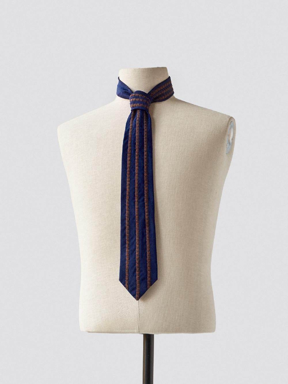 jupe by jackie Pockey Brown on Navy - Navy 100% silk