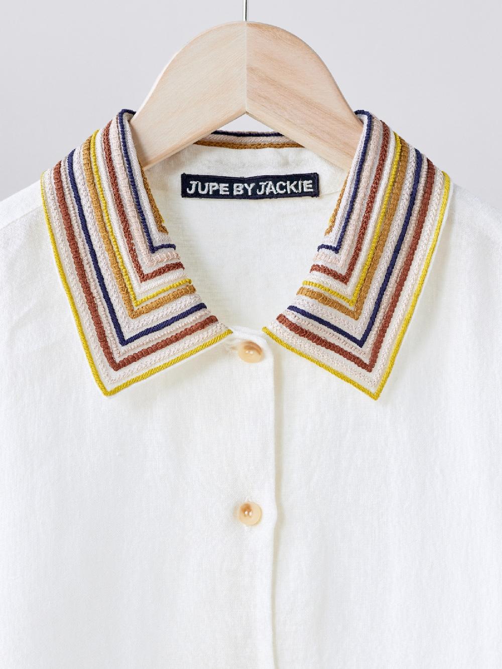 Jupe By Jackie Raki - Cream 100% Linen Tops+Shirts