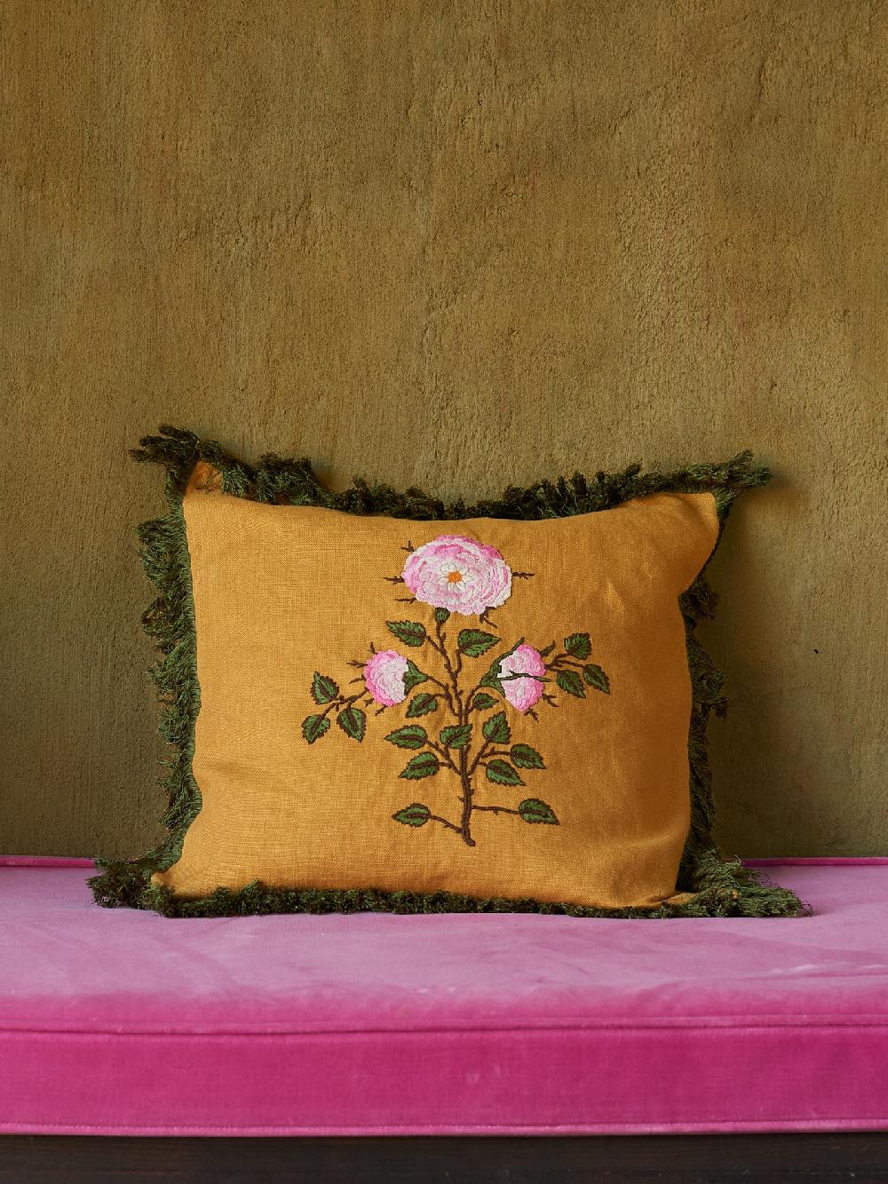 jupe by jackie Rosa - Mustard Matka Silk Floral