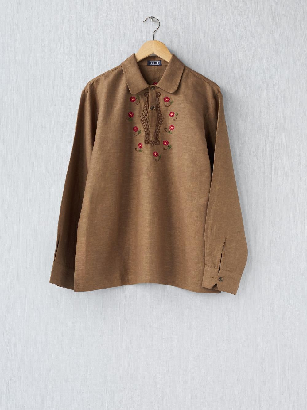 Jupe By Jackie Saarinen - Brown Cotton Linen Blend