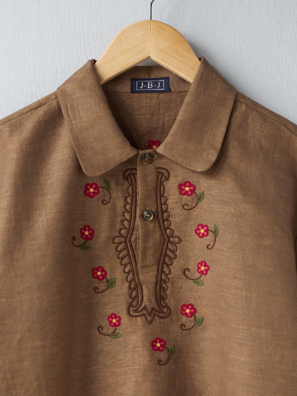 Jupe By Jackie Saarinen - Brown Cotton Linen Blend