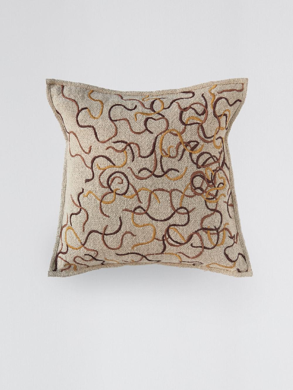 Jupe By Jackie Sombat - Beige 100% Linen Graphic