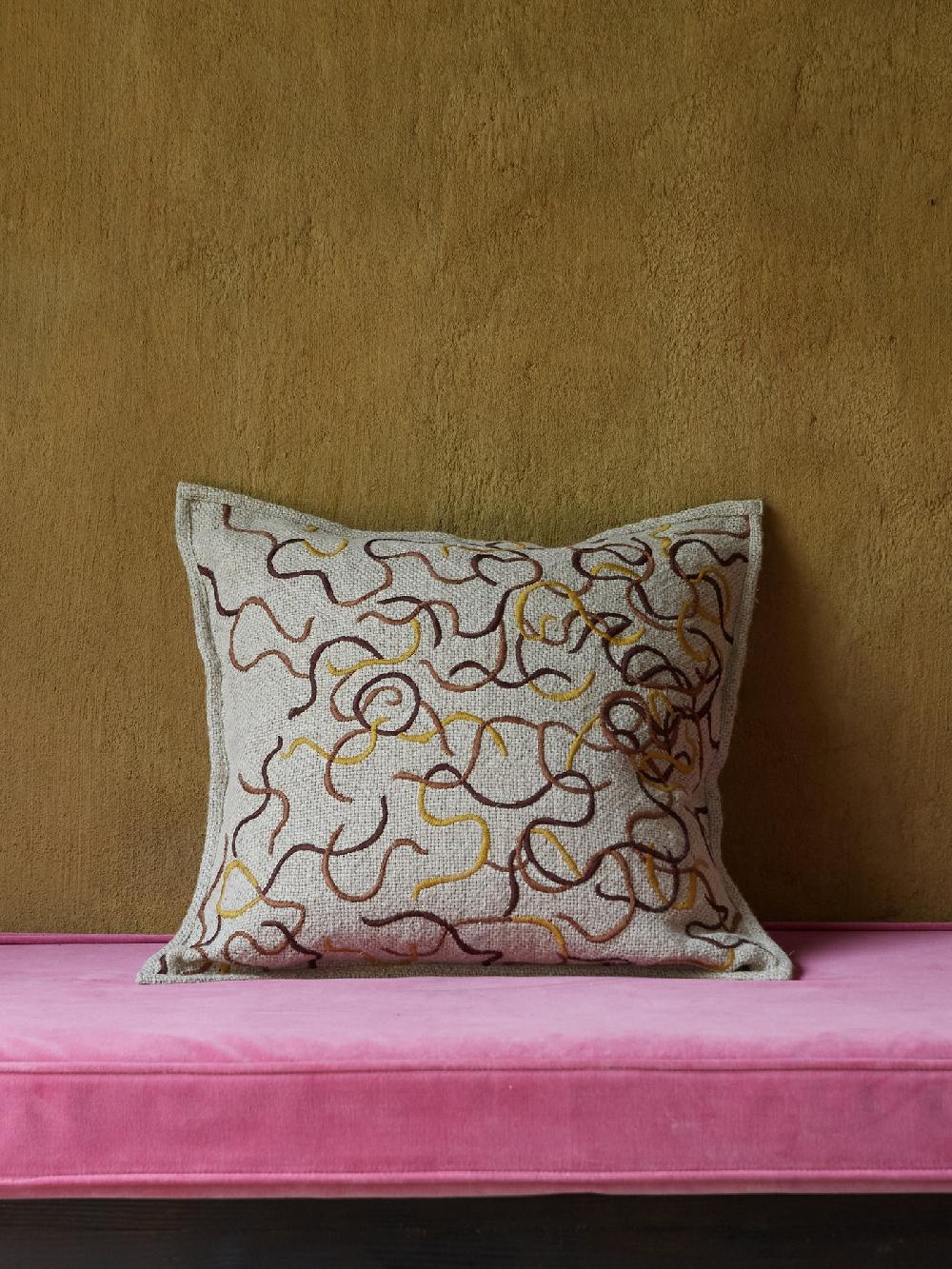 jupe by jackie Sombat - Beige 100% linen Graphic