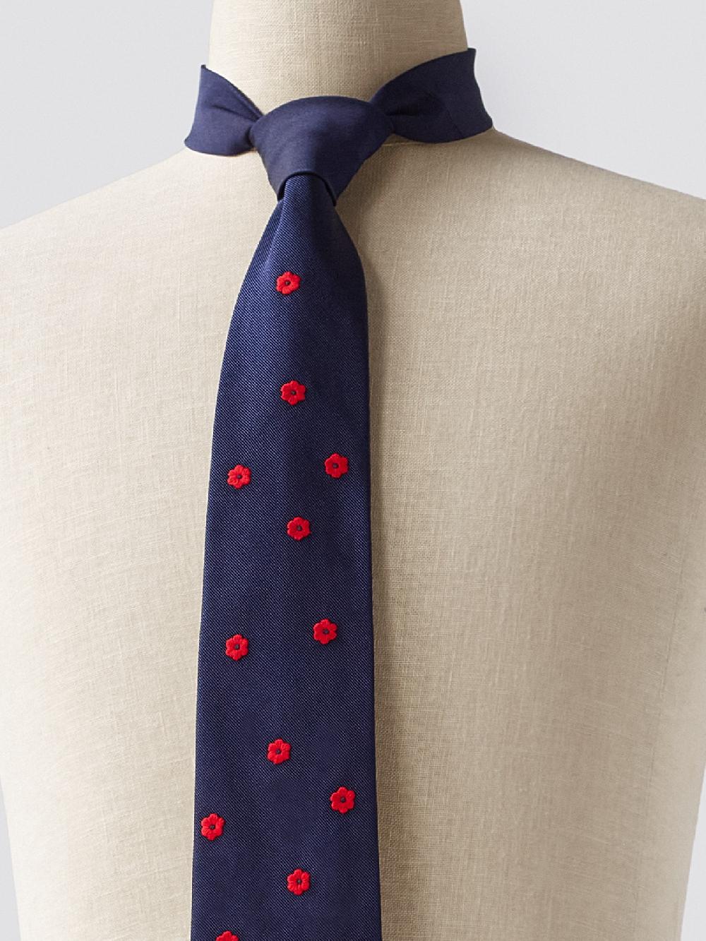Jupe By Jackie Sweets - Navy 100% Silk Red