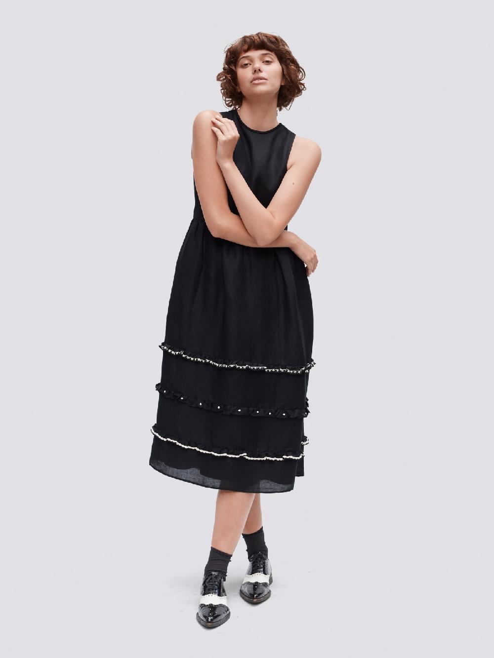 jupe by jackie Tama - Black linen viscose