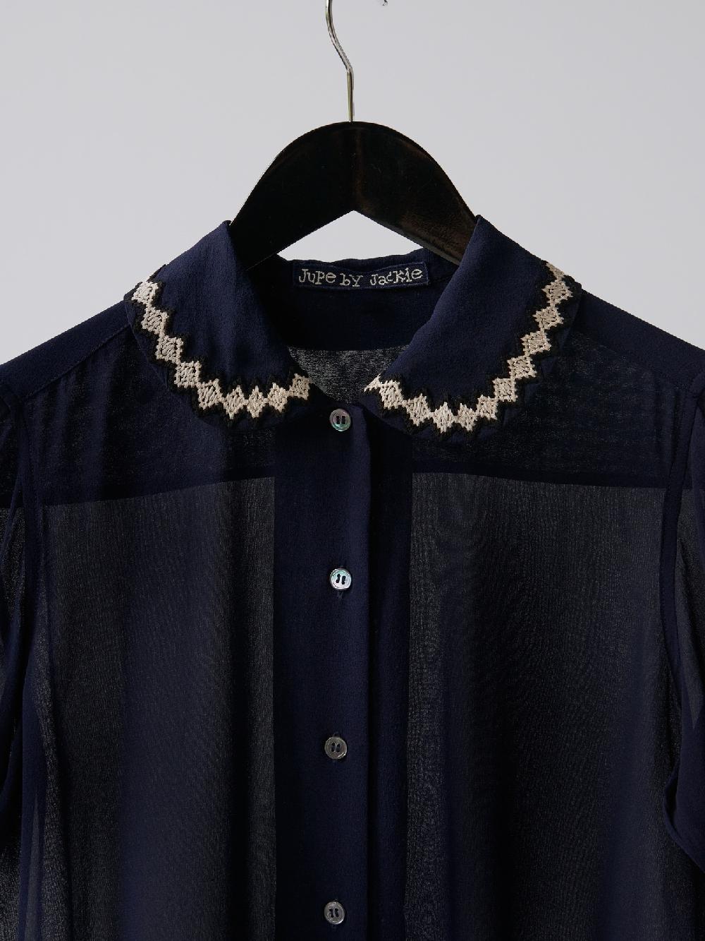 Jupe By Jackie Tyes - Navy 100% Silk Georgette