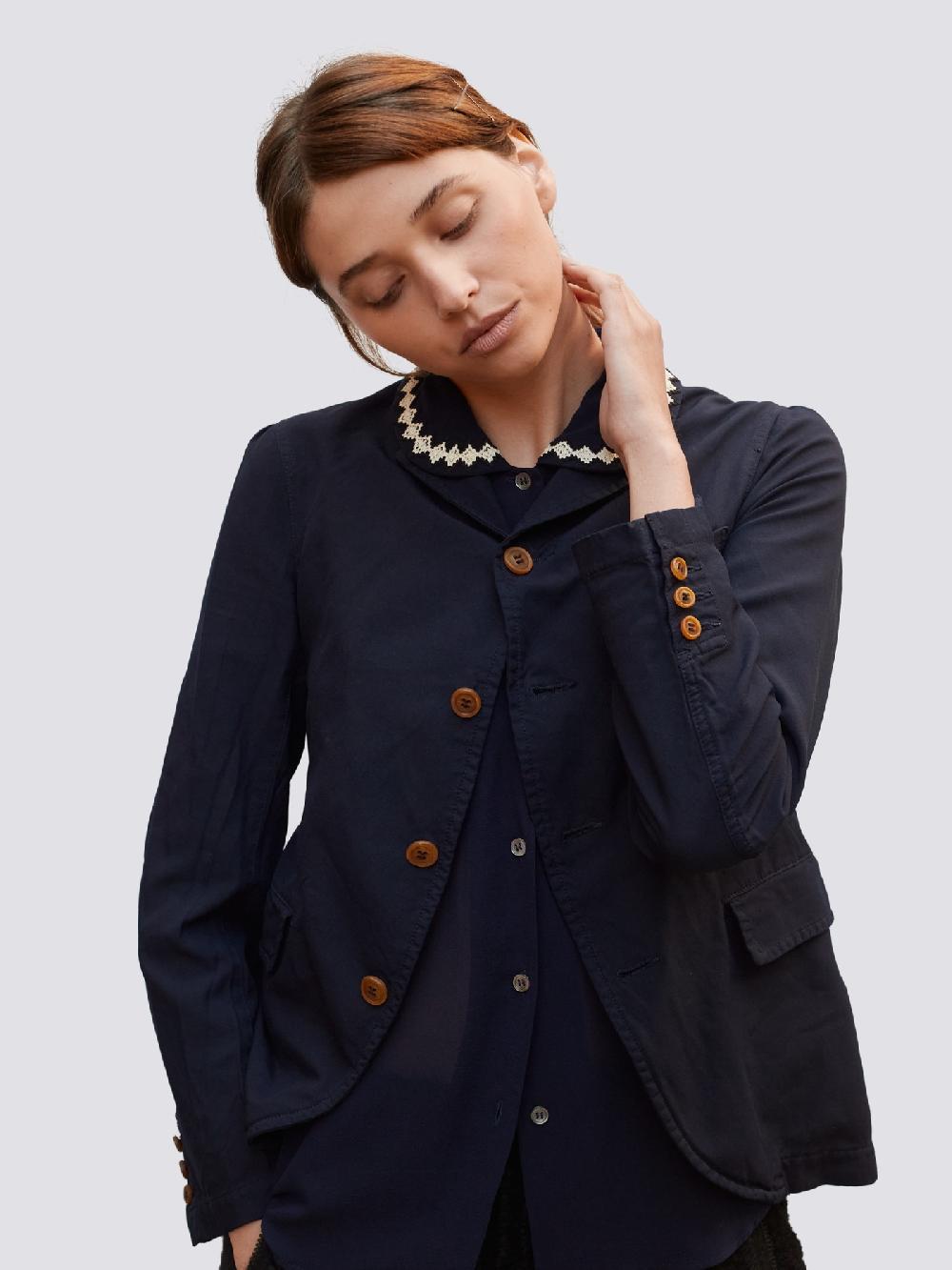 jupe by jackie Tyes - Navy 100% silk georgette