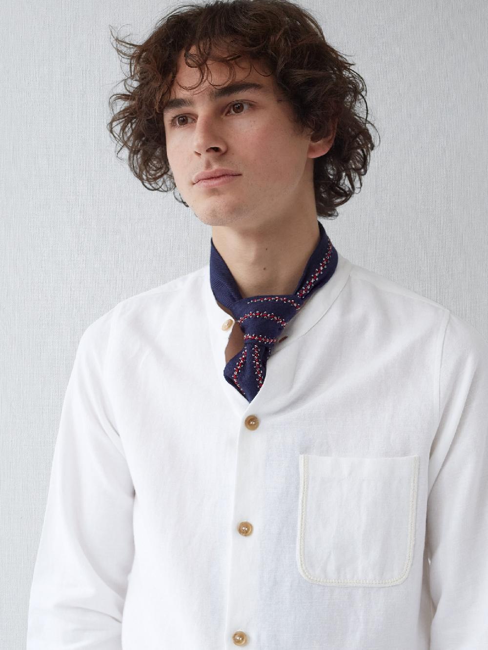 jupe by jackie Vincent - Navy linen wool mix