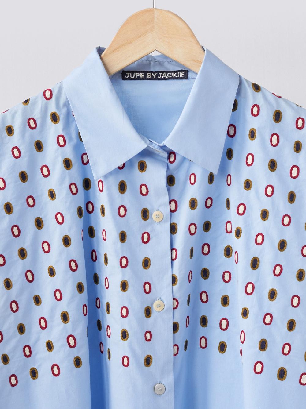 Jupe By Jackie Voda - Blue 100% Cotton Tops+Shirts