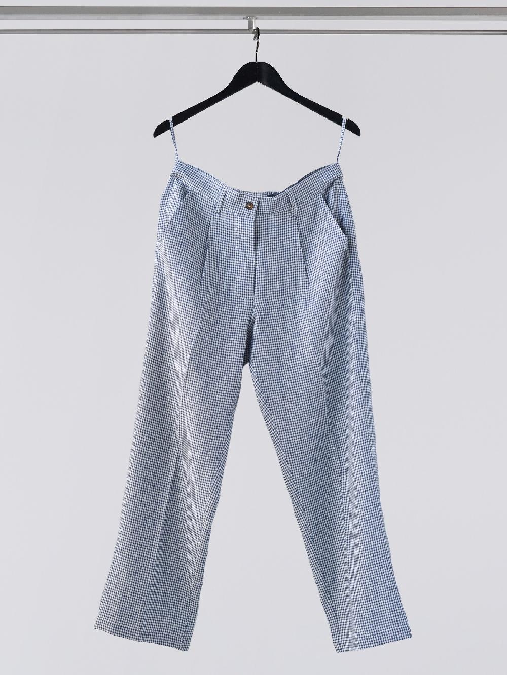 jupe by jackie Voido Checks P - Navy 100% linen Pants