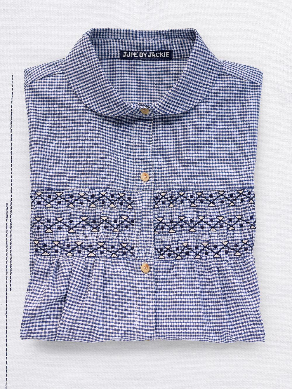 jupe by jackie Wacker - Navy 100% linen Tops+Shirts