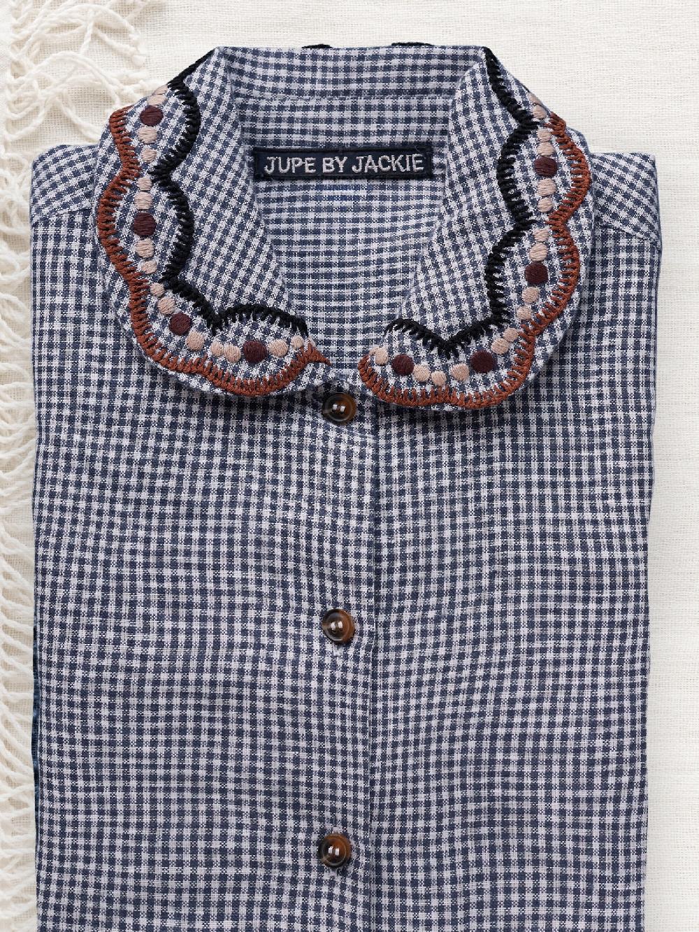 Jupe By Jackie Wattle - Navy 100% Linen Tops+Shirts