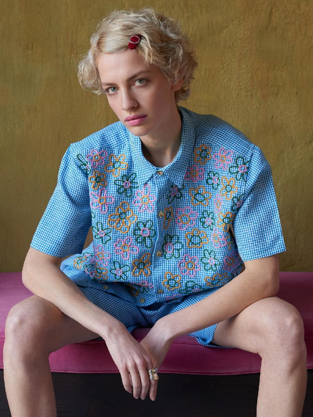 jupe by jackie Wheeler - Blue 100% linen