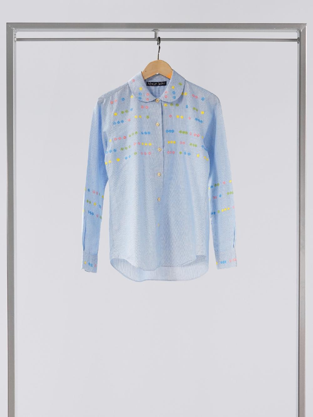 jupe by jackie Withworth - Blue cotton linen blend