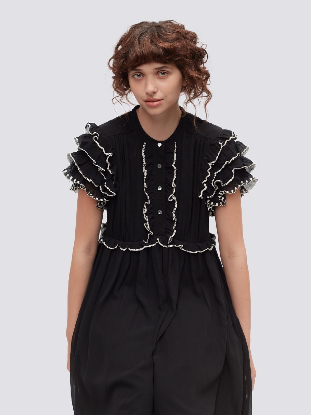 Jupe By Jackie Yoko - Black 100% Silk Crepe Dresses