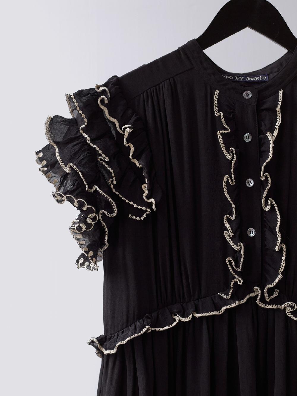 Jupe By Jackie Yoko - Black 100% Silk Crepe Dresses