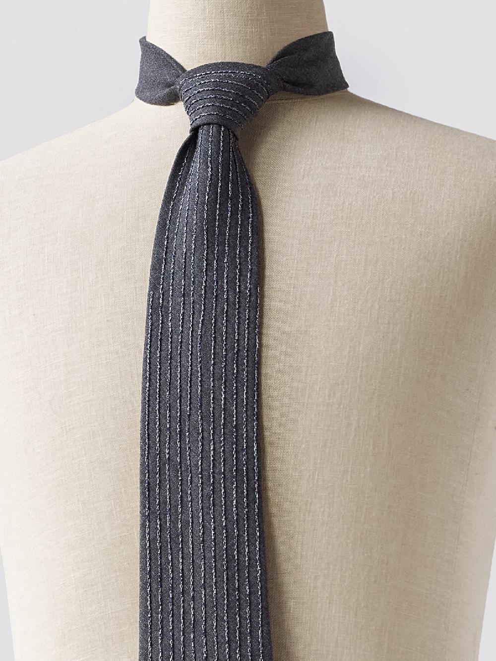 Jupe By Jackie York In Lines - Grey 100% Wool