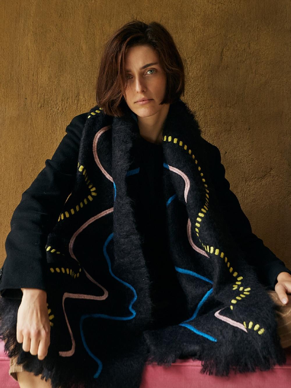 jupe by jackie Yukon - Black 100% mohair