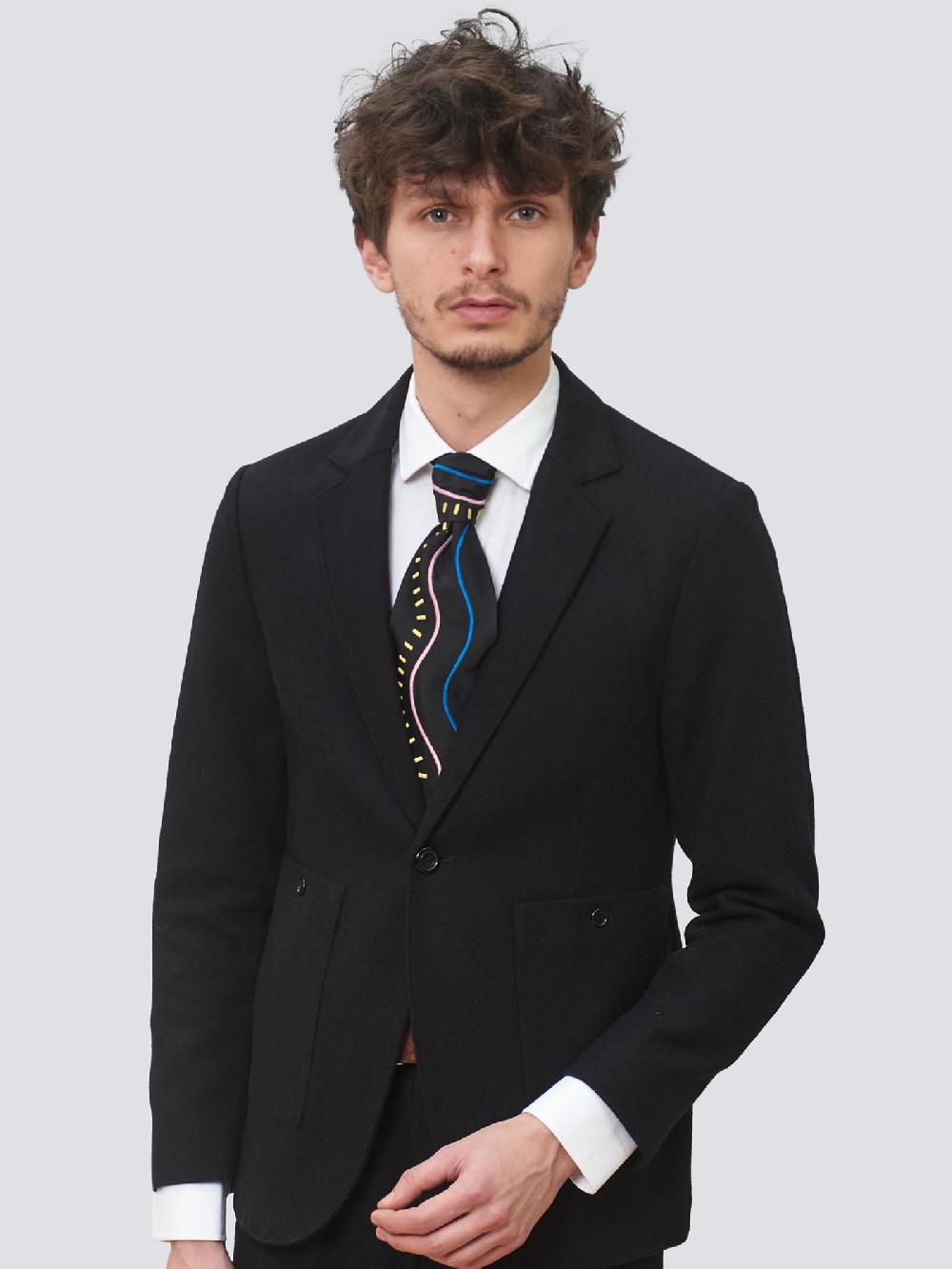 jupe by jackie Yukon T - Black linen wool blend