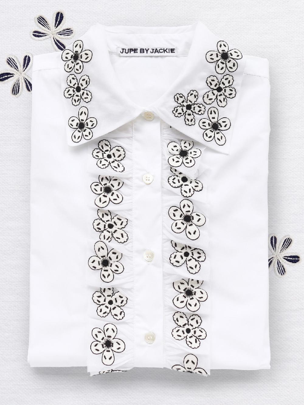 Jupe By Jackie Justice - (Off) White 100% Cotton Poplin Tops+Shirts More