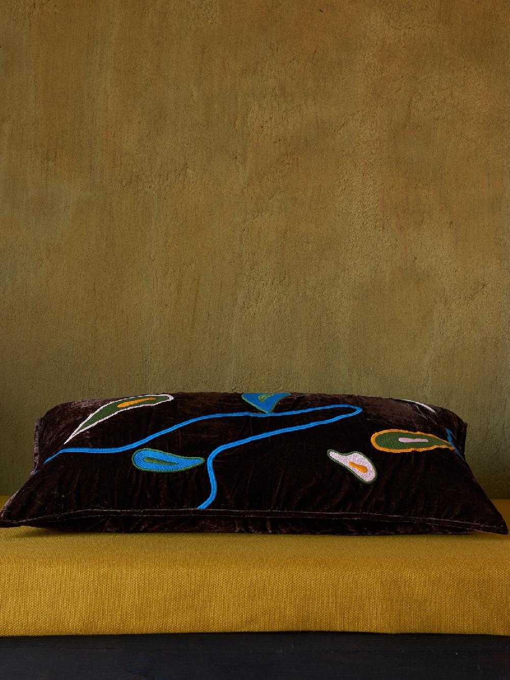 jupe by jackie Kulikovo - Brown 100% silk velvet Graphic