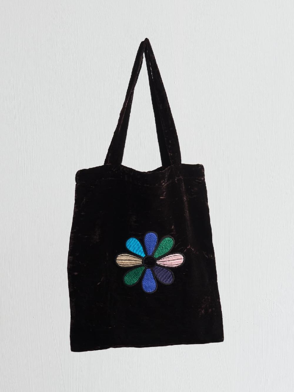 jupe by jackie Lostock III - Brown 100% silk velvet Floral