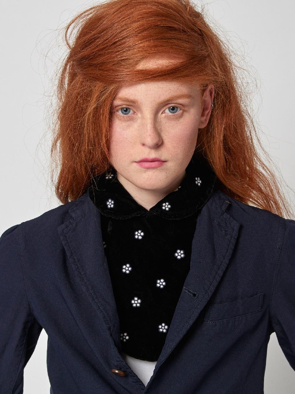 jupe by jackie Majura - Black 100% silk velvet Collars