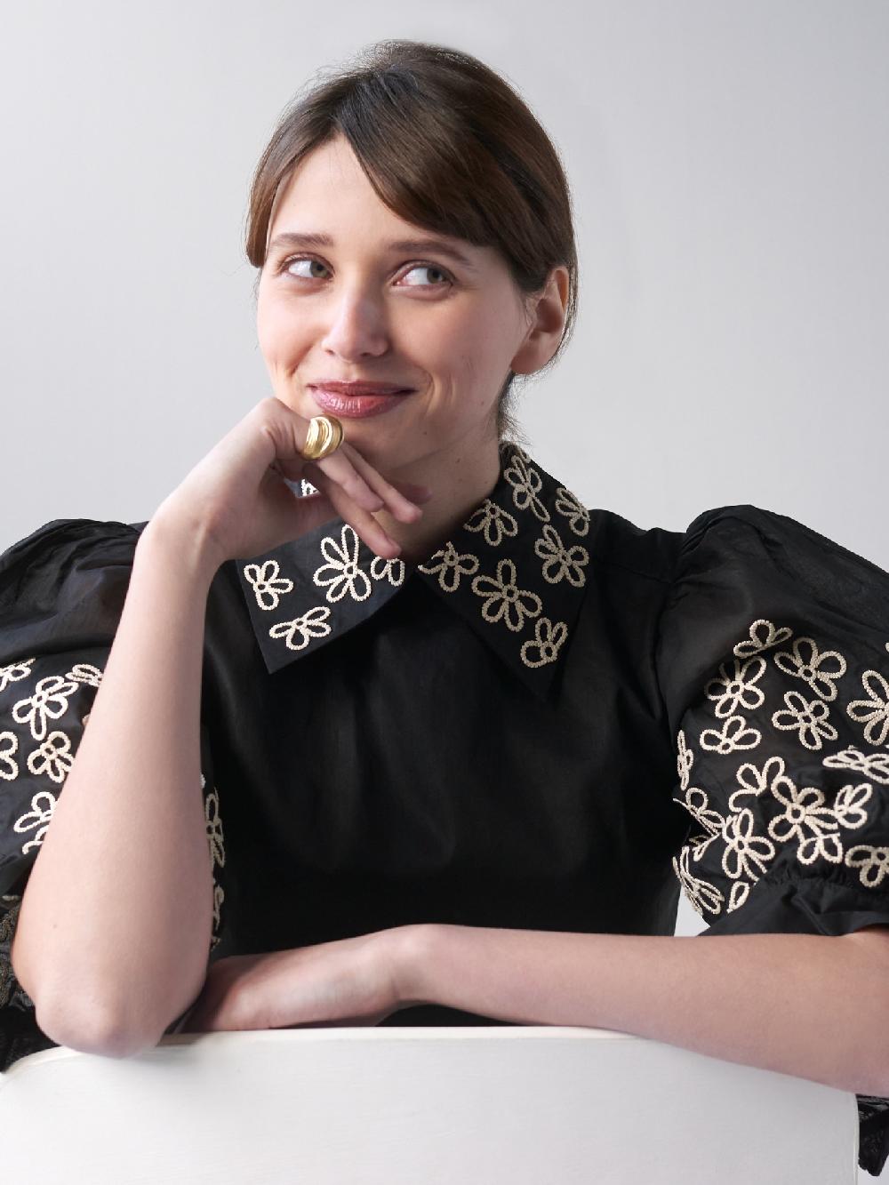 jupe by jackie Maliban dress - Black 100% cotton Dresses