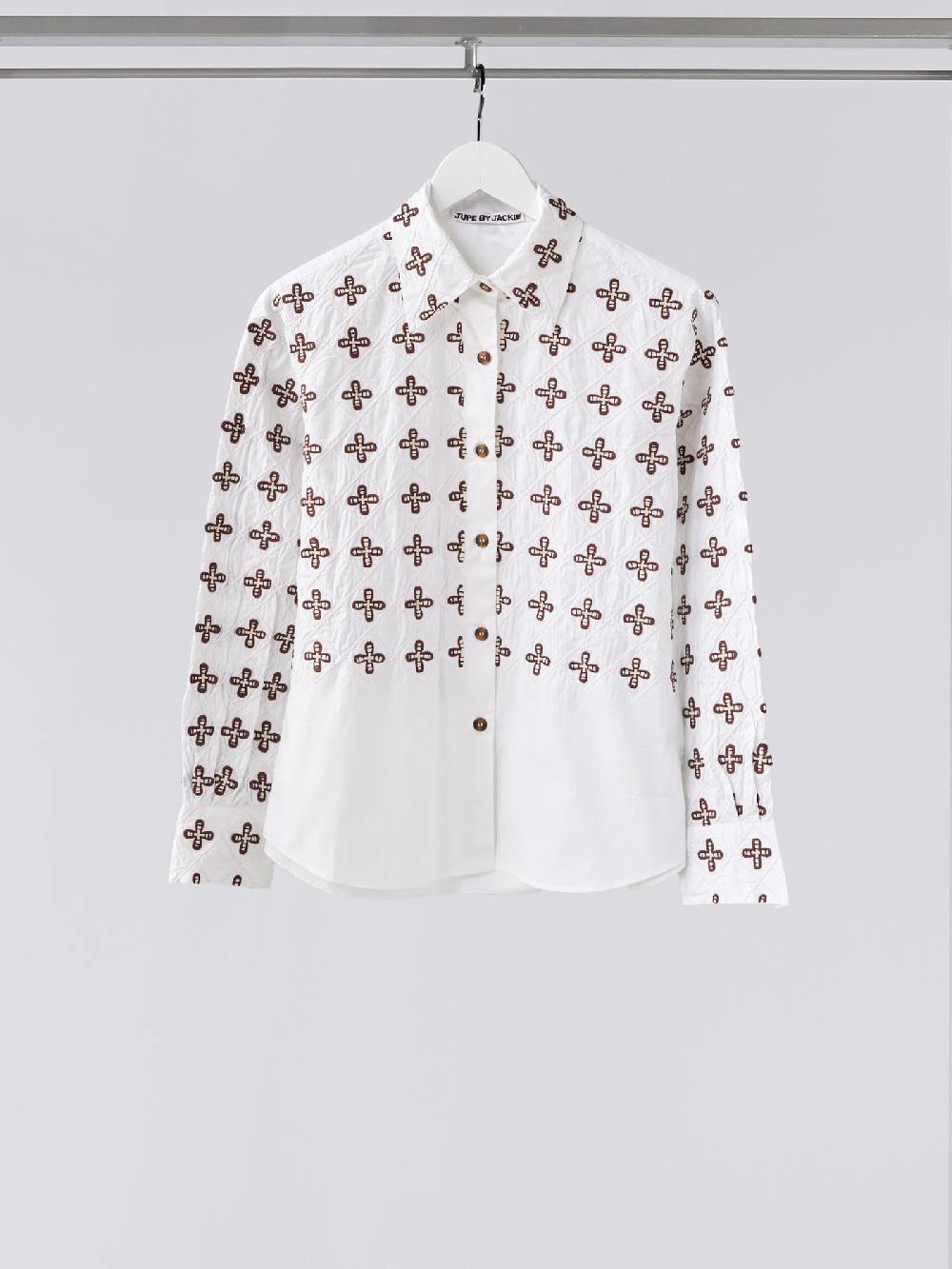 jupe by jackie Manou - (Off) White 100% linen Tops+Shirts Less