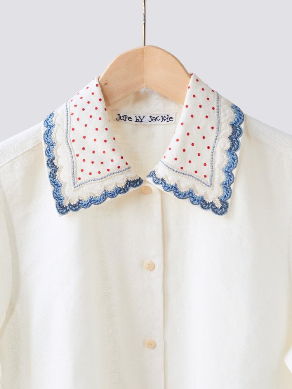 Jupe By Jackie Mila - (Off) White 100% Linen Tops+Shirts