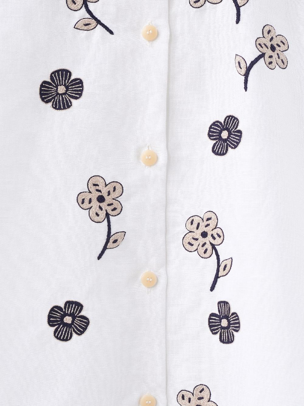 Jupe By Jackie Nartelle - (Off) White 100% Linen Tops+Shirts