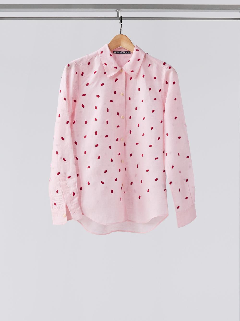 jupe by jackie Olida - Pink cotton linen blend Tops+Shirts