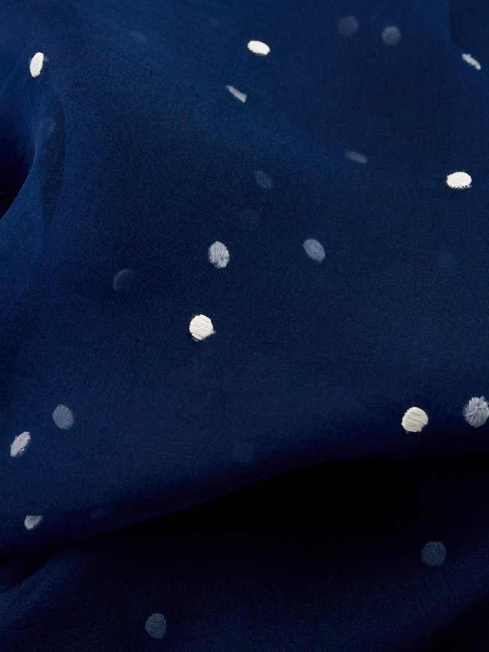 Jupe By Jackie Open Cream P Navy - Navy 100% Silk Organza Scarfs